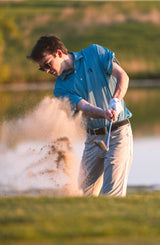 Top Hat Polo - Teal Stripe